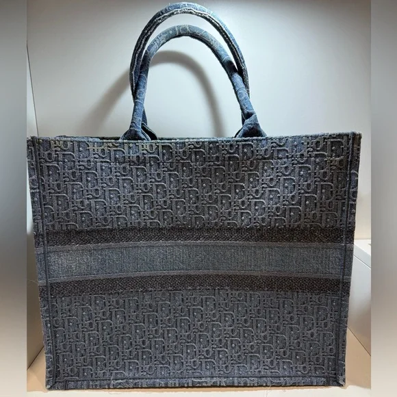 Christian Dior Large Denim Book Tote - Picture 6 of 15